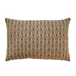 Coussin NIN-NIT Mouvement Classiques | 100% coton tissé | décoratif avec ambiance plage, rayures et imprimé nature | marron | bleu | turquoises | vert d'eau | vert | beige | blanc | 40x60 cm