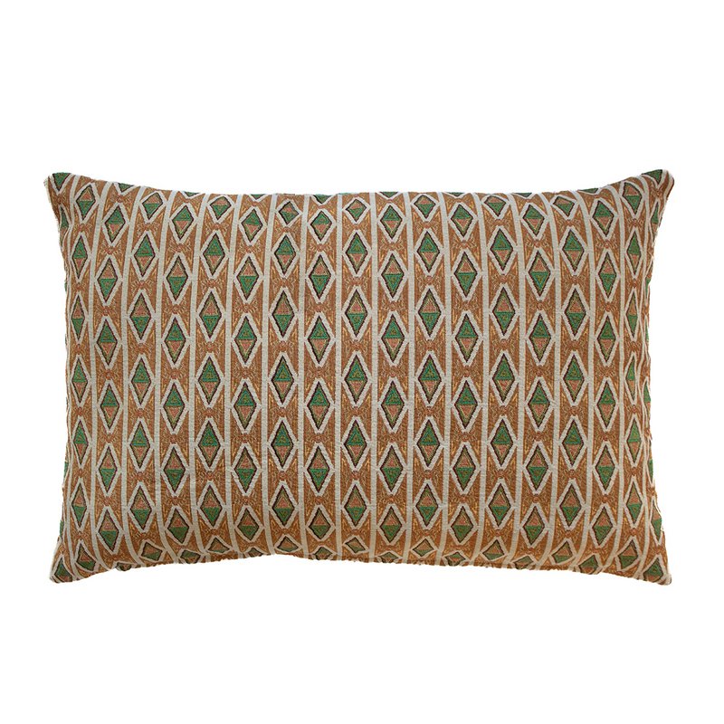 Coussin NIN-NIT Mouvement Classiques | 100% coton tissé | décoratif avec ambiance plage, rayures et imprimé nature | marron | bleu | turquoises | vert d'eau | vert | beige | blanc | 40x60 cm