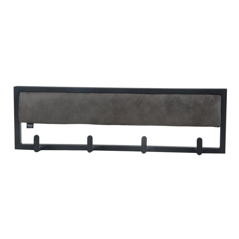Wandmantel aus beschichtetem Metall mit Samt- oder Lederoptik – Stein, 60 cm