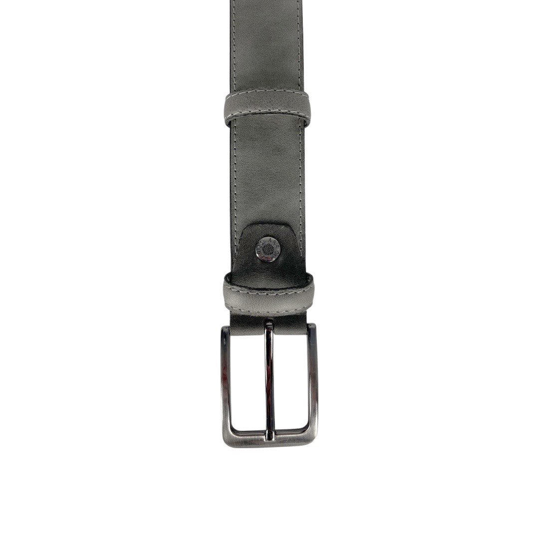 Cintura in pelle monogramma | Genuina pelle | Cintura maschile e signore | 3,5 cm | 8 colori