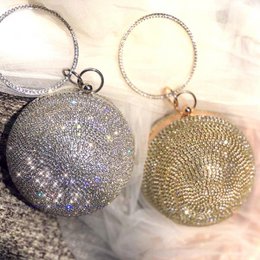 Luxe Ball Clutch-BlingBling Diamonds-Gold & Silver