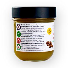 Fruit spread SUGAR FREE Orange ginger 75% fruit