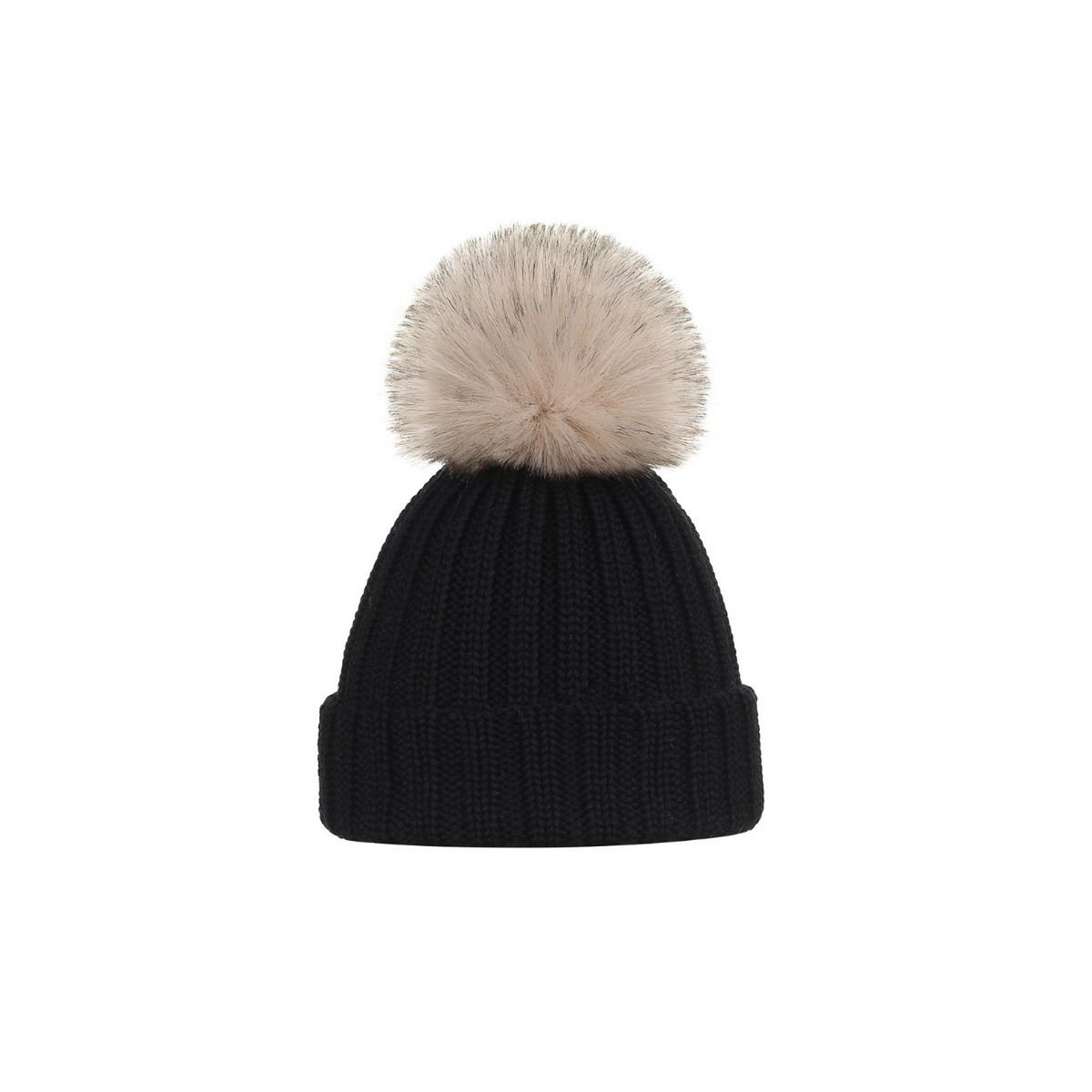 OLLO BABY hat – 100% merino wool – black