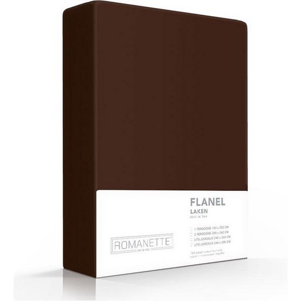 Romanette Flannel Sheet Brown