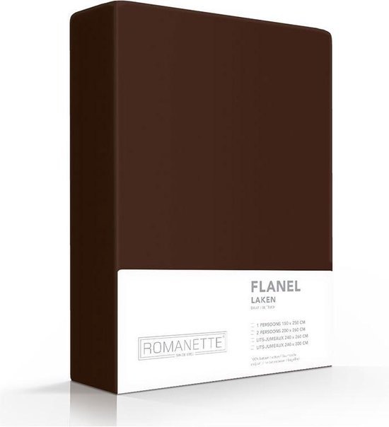 Romanette Flannel Sheet Brown