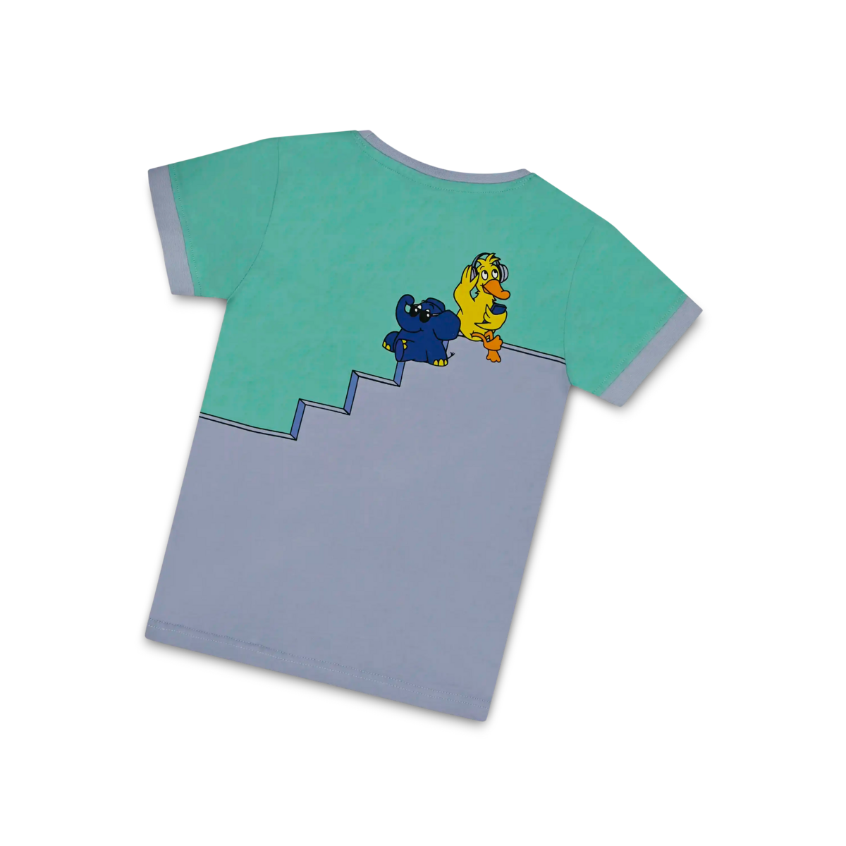 koaa – Maus, Elefant & Ente "Boombox" – T-shirt grøn/lilla