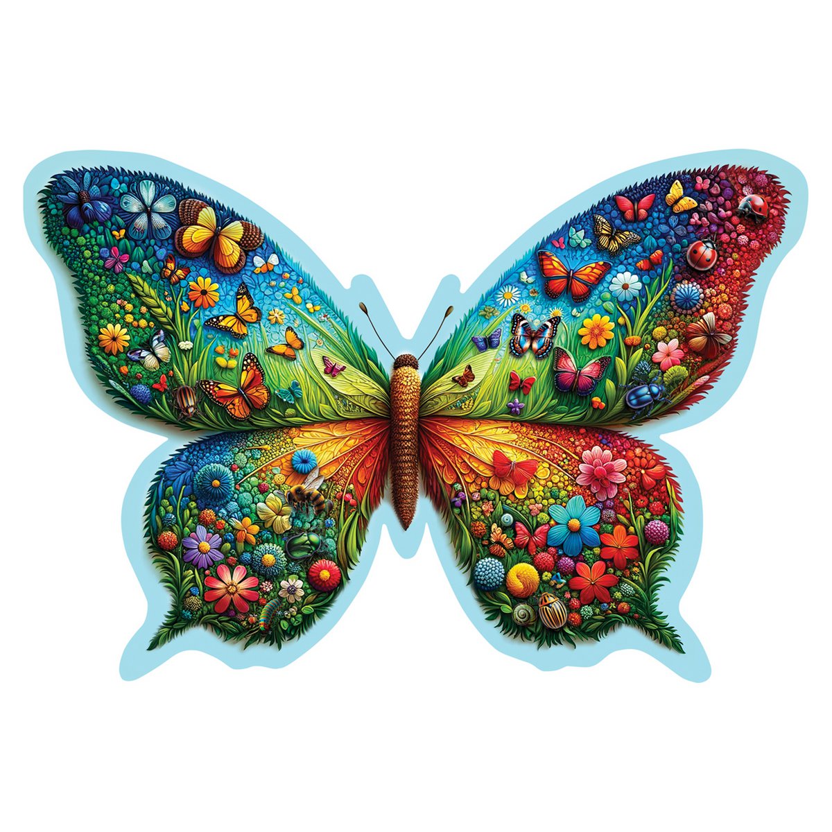 Puzzel - kolorowy motyl