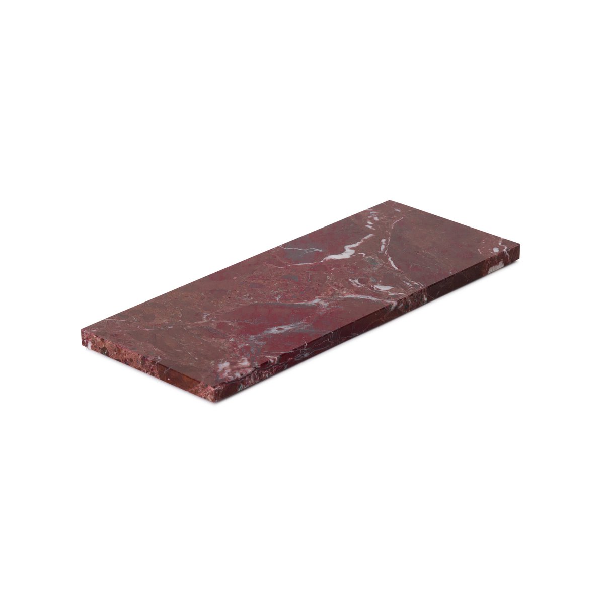 Marble tray rectangle S red 10x25cm