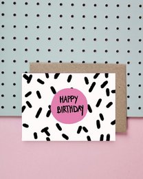 Happy Birthday Dots Postkarte