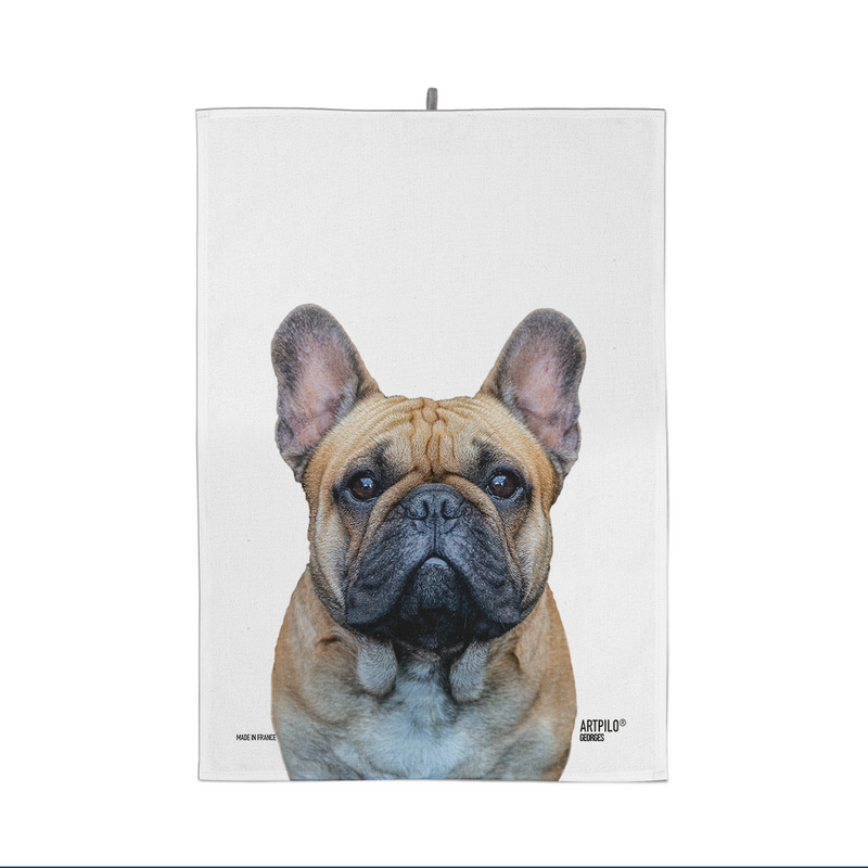 Christmas gift dog tea towel 100% cotton