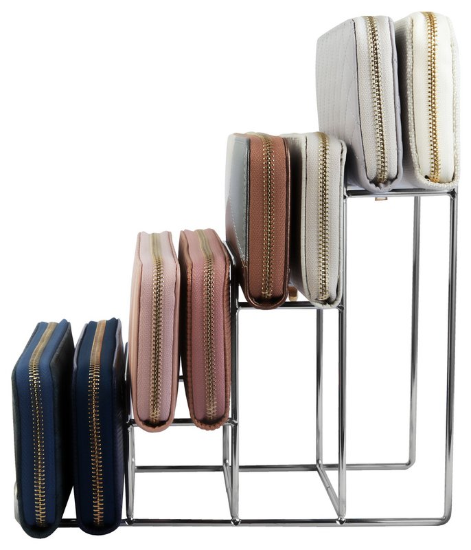 Silver Metal Wallet Stand 26cm x 12cm x 28cm