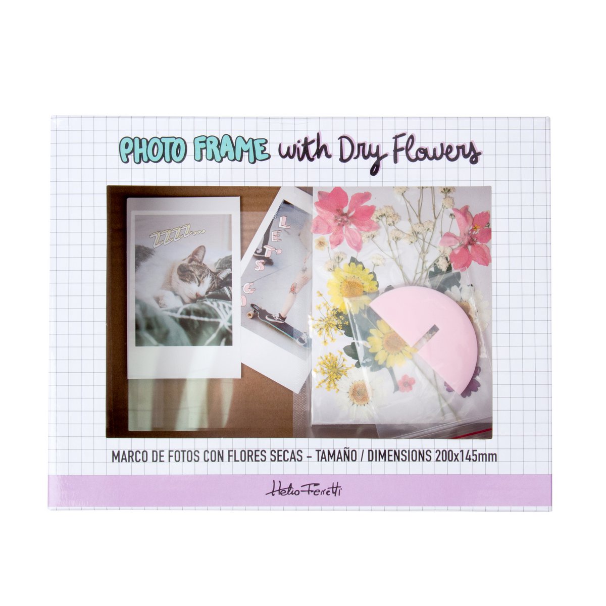 DIY GETROCKNETER BLUMEN FOTORAHMEN HF