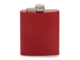 Metalen heupfles, rood, 200ml