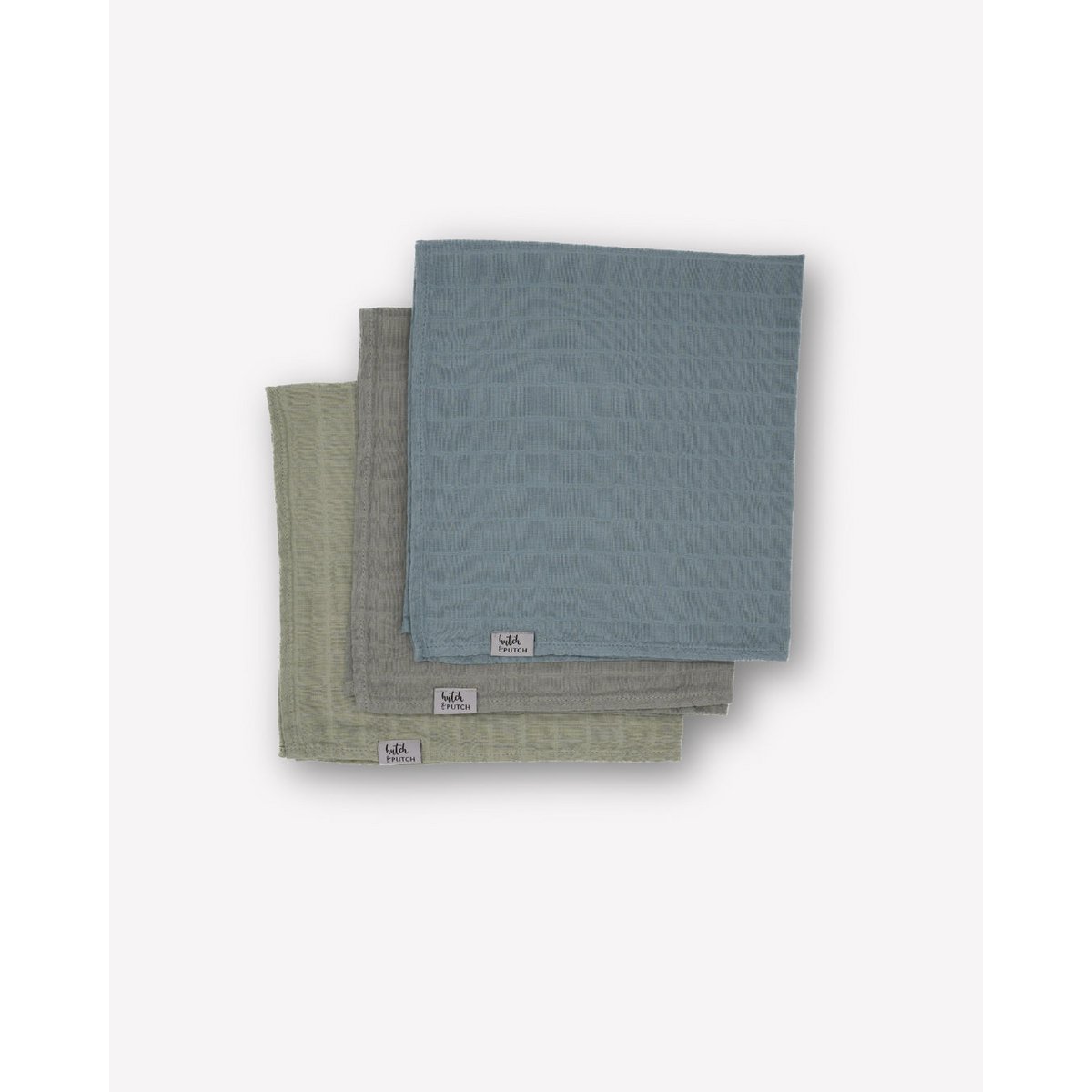 Organic cotton muslin cloth 120x120cm • plain muslin cloths • set of 3