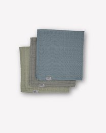 Organic cotton muslin cloth 120x120cm • plain muslin cloths • set of 3