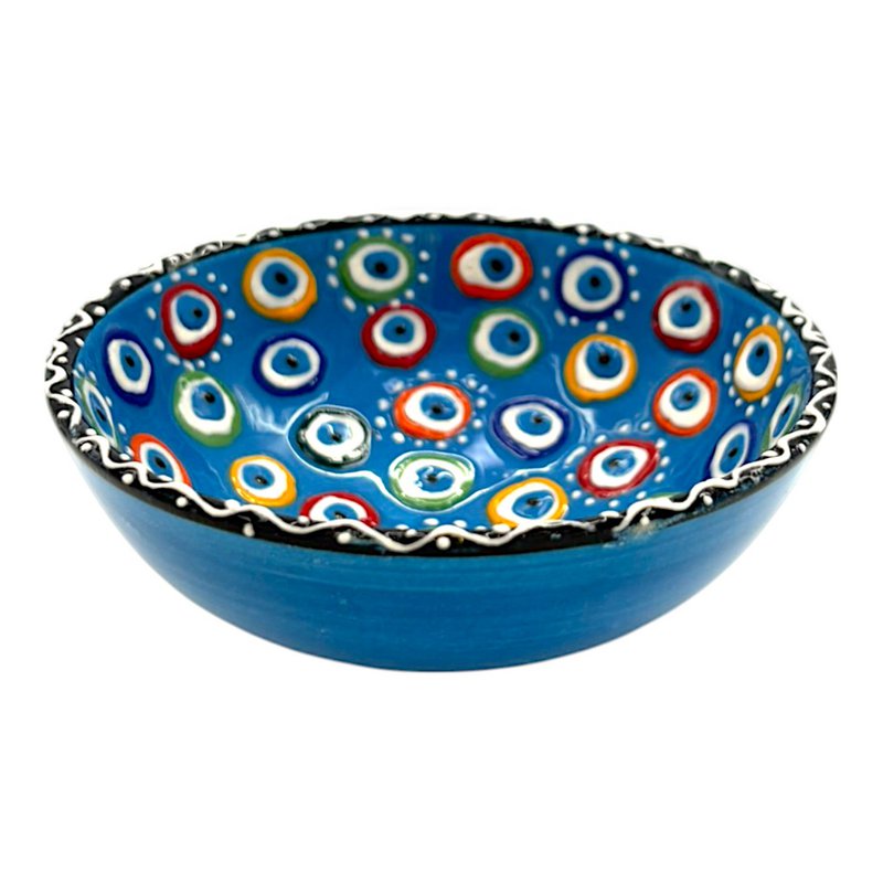 Keramikschale - Evil Eye - Hellblau - 12cm