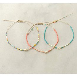 Sæt med 3 sommerarmbånd med miyuki perler & perler