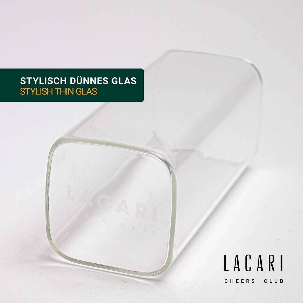 Set bicchieri angolari (2 pezzi) | Alta qualità ed elegante | Per bevande calde e fredde