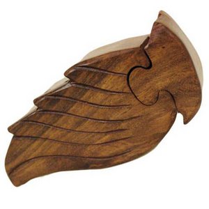 Wooden Puzzle Box - Angel Wing