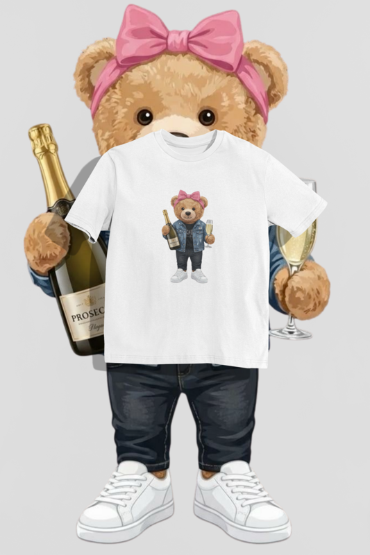 Oversize'owa koszulka Prosecco Girl Bear