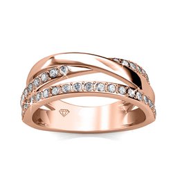 Kris Ring - Rosé Gold und Kristall