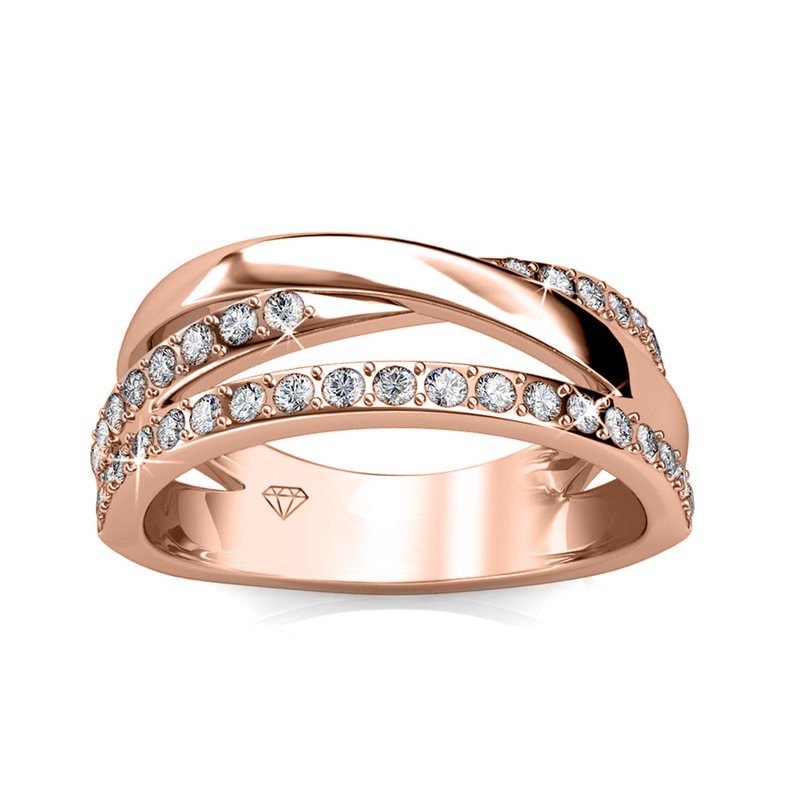 Kris Ring - Rosé Gold und Kristall