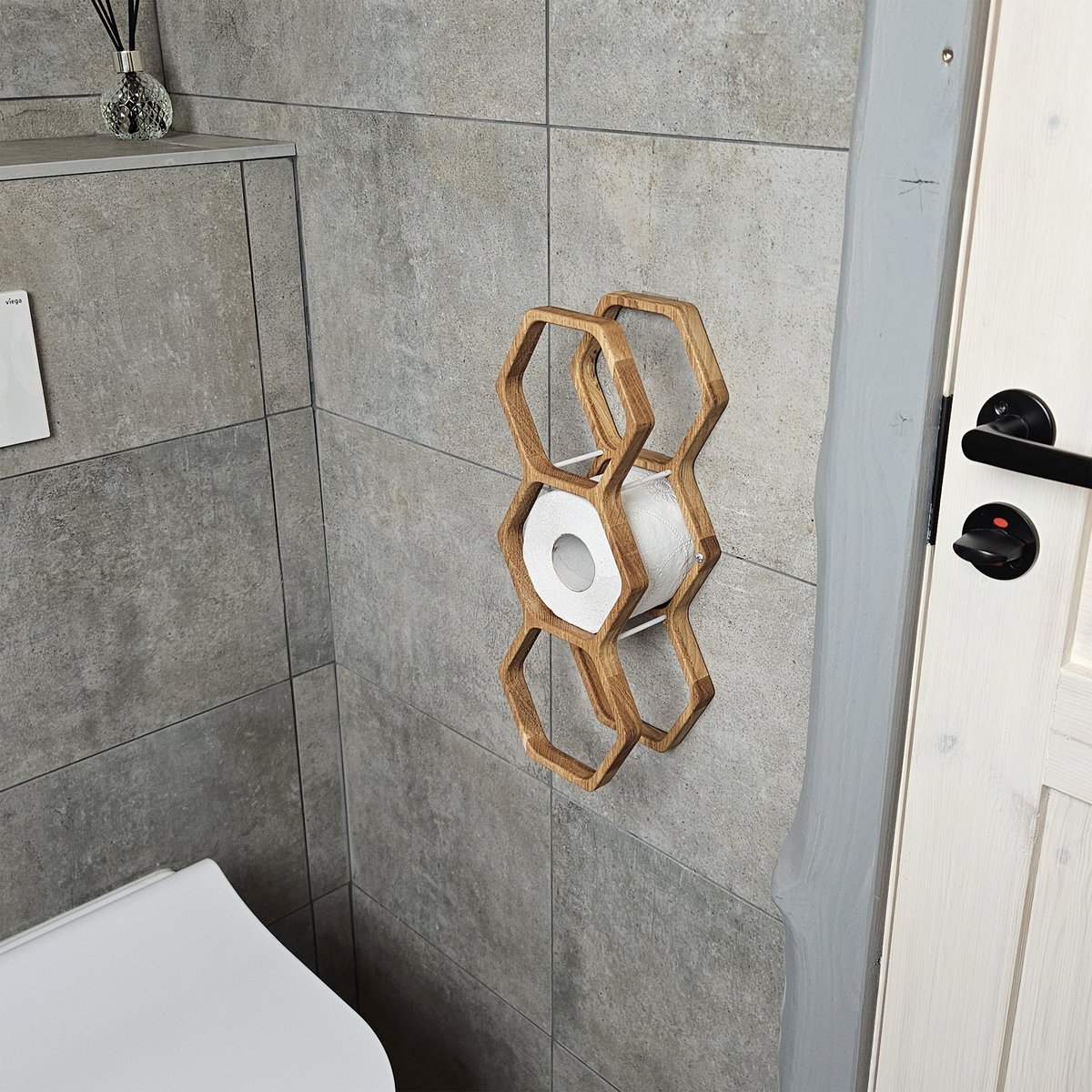 Porte-toilettes à 3 rouleaux, Organisateur de salle de bain compact pour un rangement supplémentaire et un accès facile