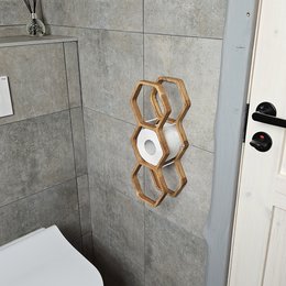 Porte-toilettes à 3 rouleaux, Organisateur de salle de bain compact pour un rangement supplémentaire et un accès facile