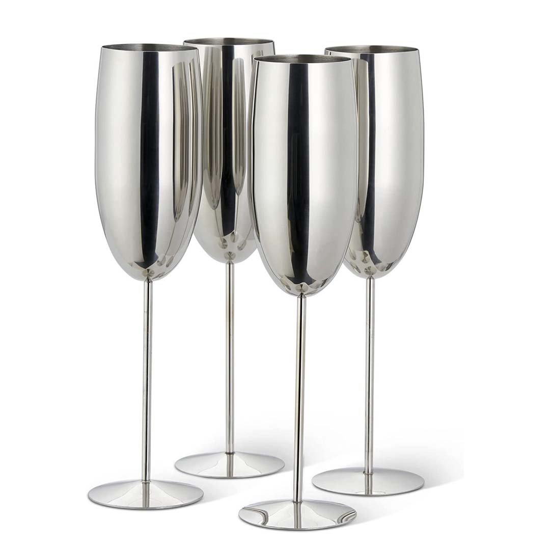 Champagne Flute Silver 4x28.5cl