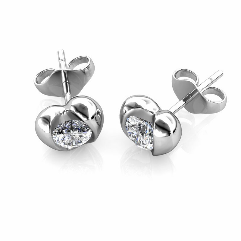 Pendientes Simply Love - Plata y Cristal