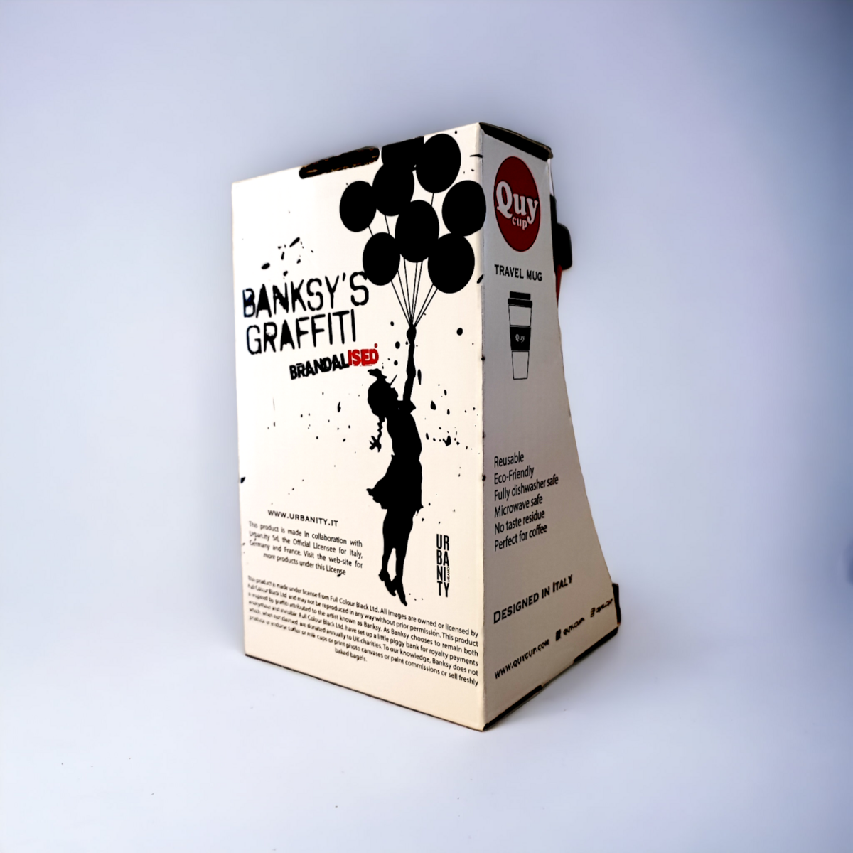 Banksy Travel Mug in RPET 400 ml - The Flower Thrower
