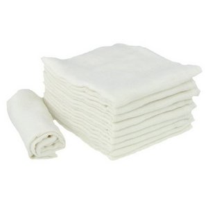 10 white gauzes 70 x 70 cm