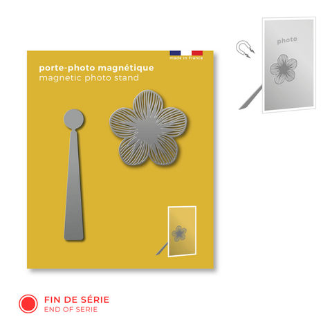 Magnetische metalen fotohouder - bloem