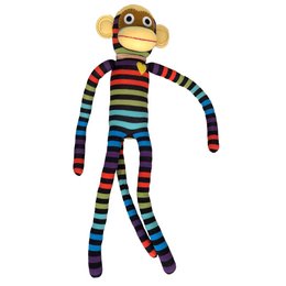 Nuttesok monkey maxi striber sort/flerfarvet