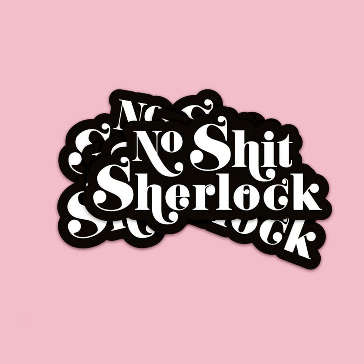 Klistermærke Nej lort Sherlock