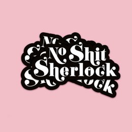 Klistermærke Nej lort Sherlock