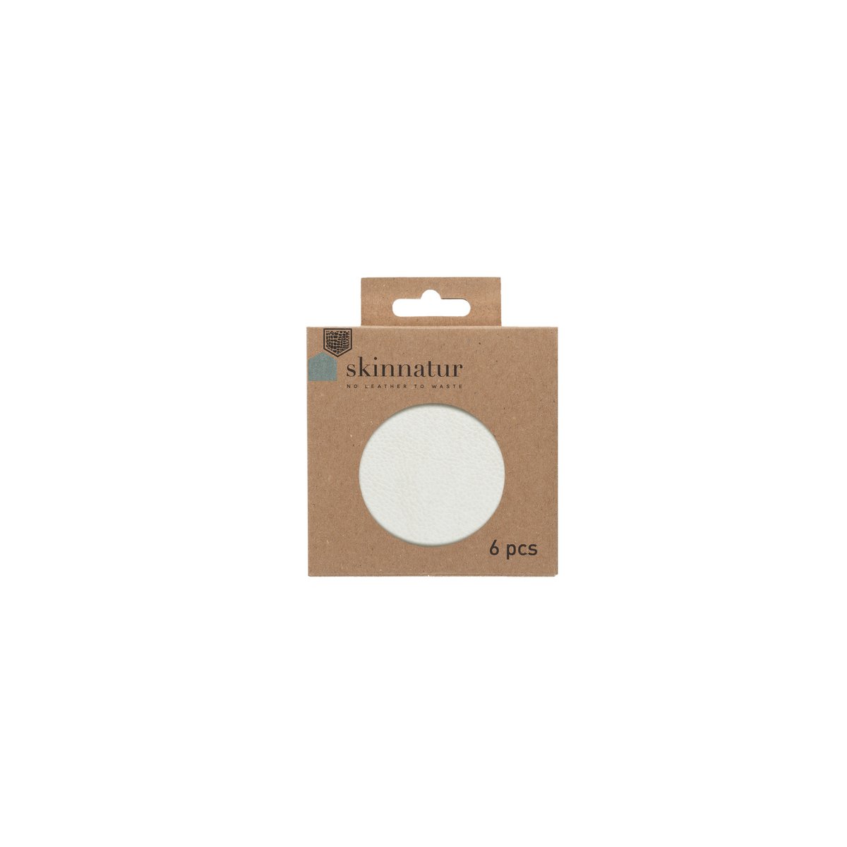 Sottobicchiere Skinnatur | pelle riciclata | Circa 10 cm | set da 6