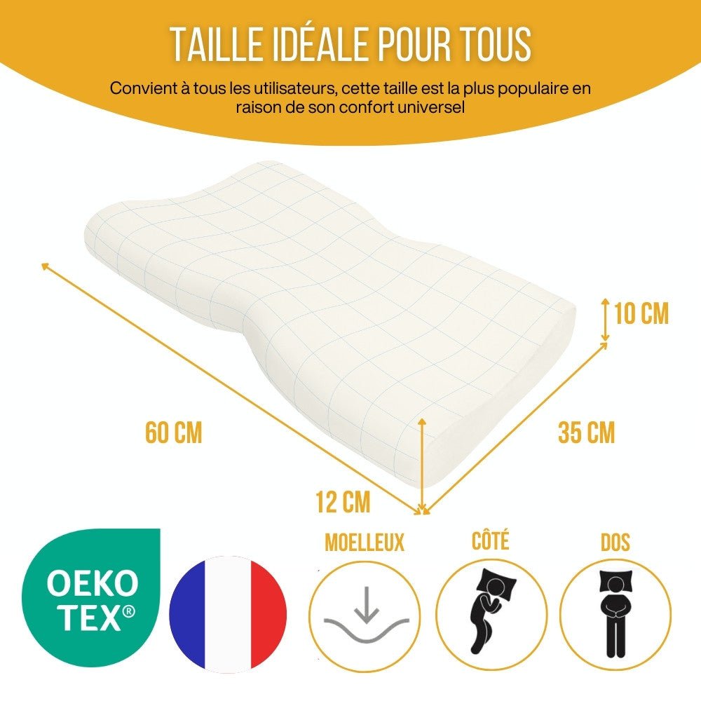 Oreiller Cervical Ergonomique | DUO PREMIUM