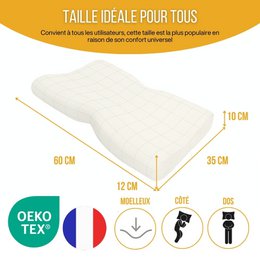 Oreiller Cervical Ergonomique | DUO PREMIUM
