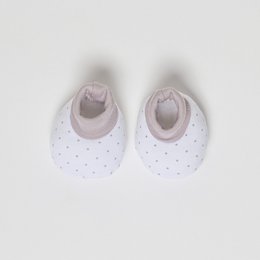 SET 4 STÜCK (MÜTZE + HANDSCHUHE + LÄTZCHEN + SOCKEN) FÜR NEUGEBORENE (0-6 MONATE) – 100 % BAUMWOLLE – MOD. BEIGE
