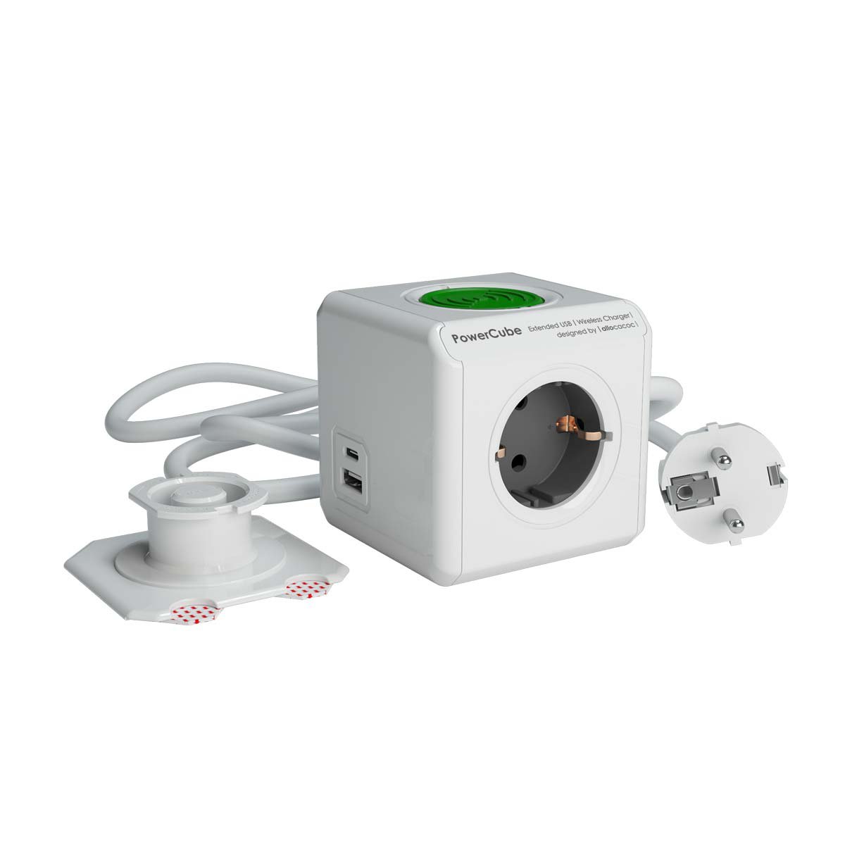 PowerCube uitgebreide USB A+C draadloze oplader