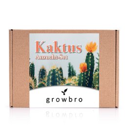 growbro| Set per la coltivazione di cactus con flacone spray | IL REGALO DI CACTUS per donne e uomini %23 regalo di semi %23 regalo di semi per gli ospiti %23 cactus