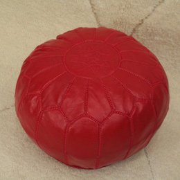 Rød marokkansk puf