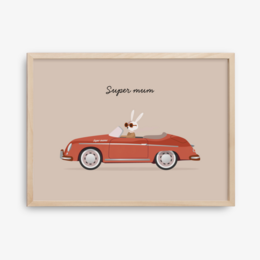 Super Mum Driving Poster, Eco Paper & Packaging