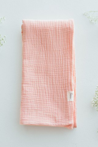 Pucktuch aus Stoff-Musselin, Babyrosa