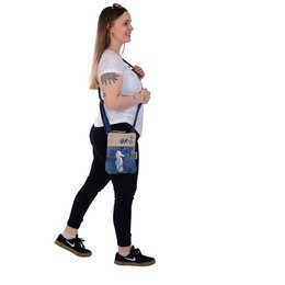 Sunsa Damen Umhängetasche. Schultertasche in Maritim Stil. Handtasche aus Canvas ( Segeltuch). kleine Crossbody Tasche für Frauen.