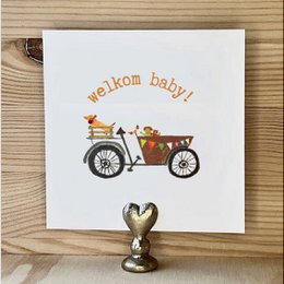 Kaart Baby Bakfiets met Hond