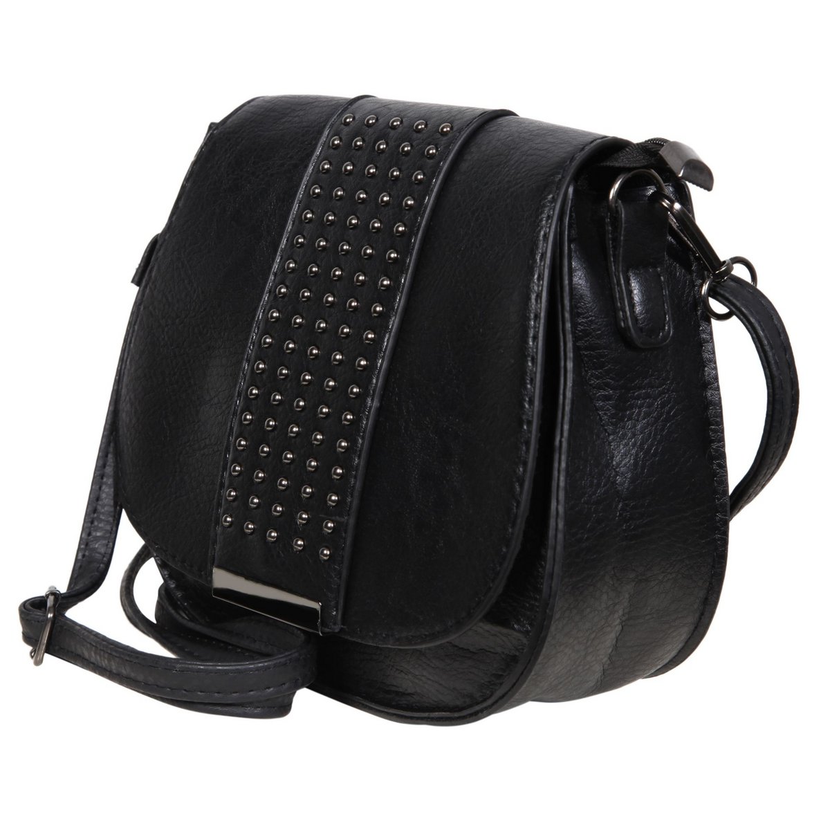 Sac à main pour femme en simili cuir, noir