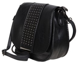 Women's handbag made of imitation leather, black