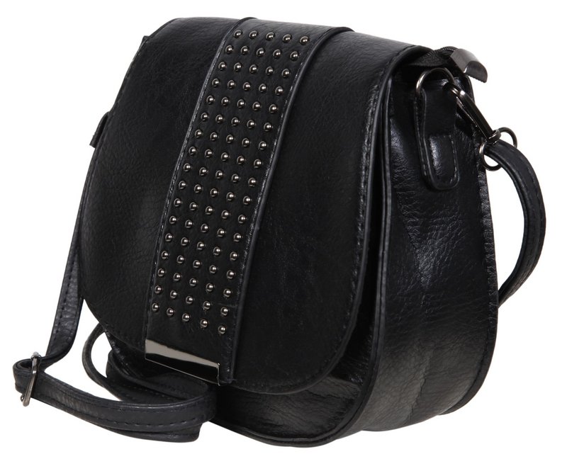 Women's handbag made of imitation leather, black